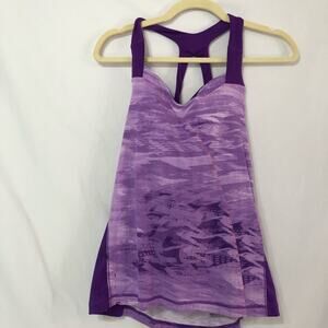 The North Face Purple Active Wear Workout Tank Womens L Top Athletic Gorpcore
